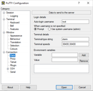 putty input key